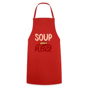 Soup Lovers Gifts - Cooking Apron - red - Front - AI Model Male 185 dark (185cm)