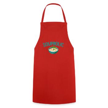 Soup Lovers Gifts - Cooking Apron - red - Front - AI Model Male 185 dark (185cm)