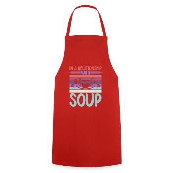 Soup Lovers Gifts - Cooking Apron - red - Front - AI Model Male 185 dark (185cm)