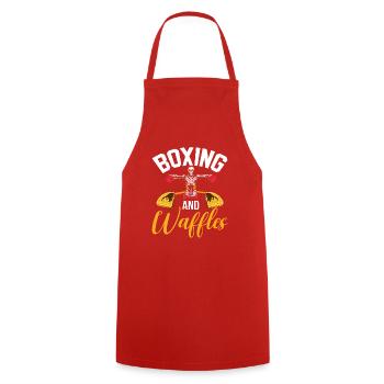Waffle Lover Gifts - Cooking Apron - red - Front - AI Model Male 185 dark (185cm)