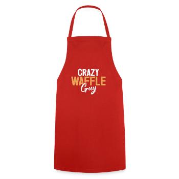 Waffle Lover Gifts - Cooking Apron - red - Front - AI Model Male 185 dark (185cm)