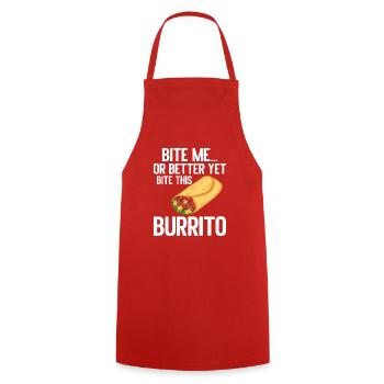 Burrito Gift - Cooking Apron - red - Front - AI Model Male 185 dark (185cm)