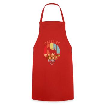 Cadeaux pour terrier australien - Tablier de cuisine - rouge - Devant - AI Model Male 185 dark (185cm)