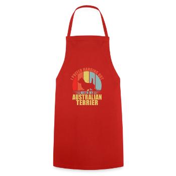 Cadeaux pour terrier australien - Tablier de cuisine - rouge - Devant - AI Model Male 185 dark (185cm)