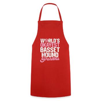Cadeaux Basset Hound - Tablier de cuisine - rouge - Devant - AI Model Male 185 dark (185cm)