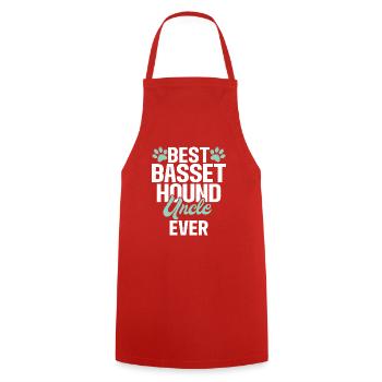Cadeaux Basset Hound - Tablier de cuisine - rouge - Devant - AI Model Male 185 dark (185cm)