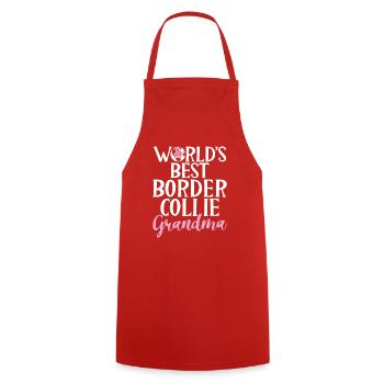 Cadeaux Border Collie - Tablier de cuisine - rouge - Devant - AI Model Male 185 dark (185cm)