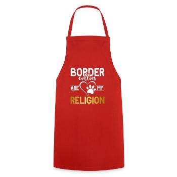 Border Collie Gifts - Kochschürze - Rot - Vorne - AI Model Male 185 dark (185cm)