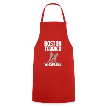 Cadeaux Boston Terrier - Tablier de cuisine - rouge - Devant - AI Model Male 185 dark (185cm)
