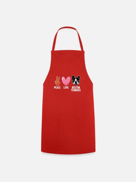Boston Terrier Gifts - Kochschürze - Rot