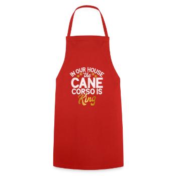 Cane Corso Gifts - Cooking Apron - red - Front - AI Model Male 185 dark (185cm)