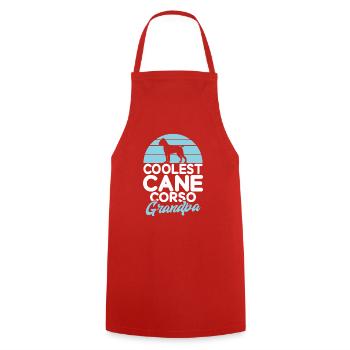 Cane Corso Gifts - Cooking Apron - red - Front - AI Model Male 185 dark (185cm)
