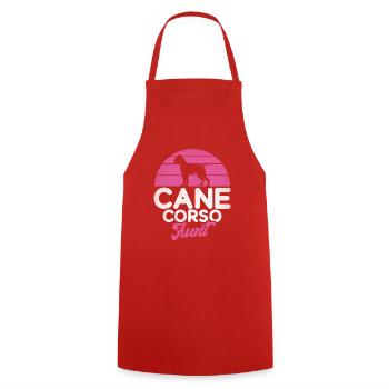 Cane Corso Gifts - Cooking Apron - red - Front - AI Model Male 185 dark (185cm)