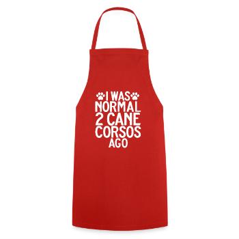 Cane Corso Gifts - Cooking Apron - red - Front - AI Model Male 185 dark (185cm)