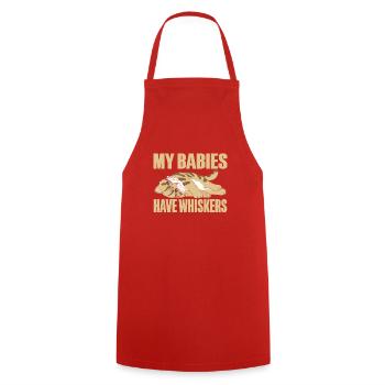 Cadeaux de grand-mère chat - Tablier de cuisine - rouge - Devant - AI Model Male 185 dark (185cm)