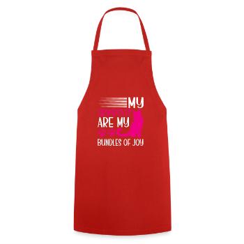 Cadeaux de grand-mère chat - Tablier de cuisine - rouge - Devant - AI Model Male 185 dark (185cm)