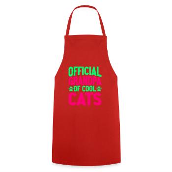 Chats Cadeaux Papy - Tablier de cuisine - rouge - Devant - AI Model Male 185 dark (185cm)