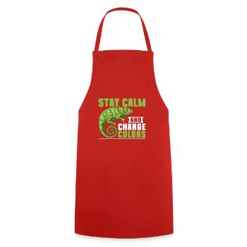 Chameleon Gifts - Cooking Apron - red - Front - AI Model Male 185 dark (185cm)
