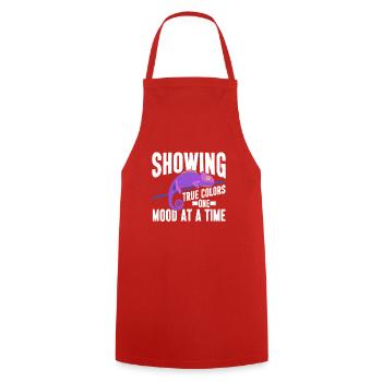 Cadeaux Caméléon - Tablier de cuisine - rouge - Devant - AI Model Male 185 dark (185cm)