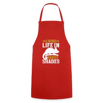 Chameleon Gifts - Cooking Apron - red - Front - AI Model Male 185 dark (185cm)