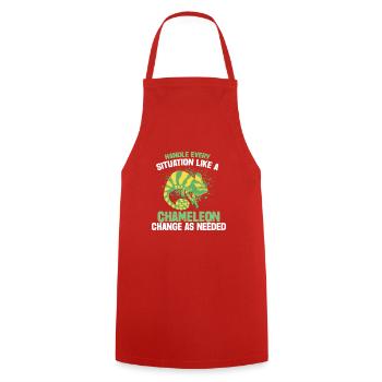 Chameleon Gifts - Cooking Apron - red - Front - AI Model Male 185 dark (185cm)