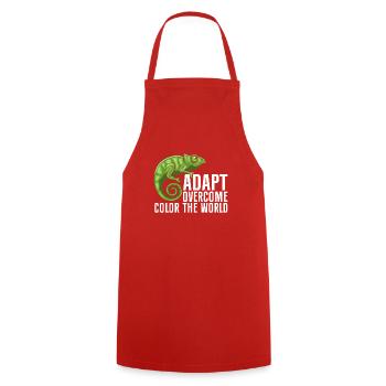 Chameleon Gifts - Cooking Apron - red - Front - AI Model Male 185 dark (185cm)