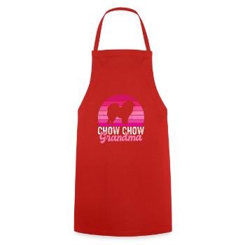 Chow Chow Gifts - Kochschürze - Rot - Vorne - AI Model Male 185 dark (185cm)