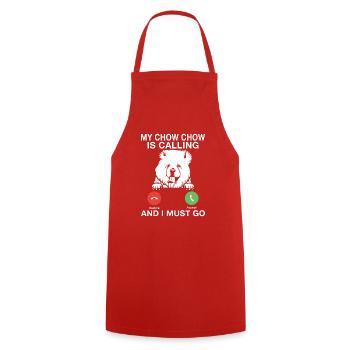 Chow Chow Gifts - Kochschürze - Rot - Vorne - AI Model Male 185 dark (185cm)