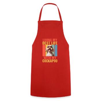 Cockapoo Gifts - Kochschürze - Rot - Vorne - AI Model Male 185 dark (185cm)