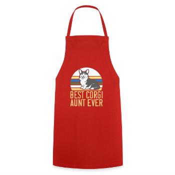 Corgi Gifts for Corgi Lovers - Cooking Apron - red - Front - AI Model Male 185 dark (185cm)