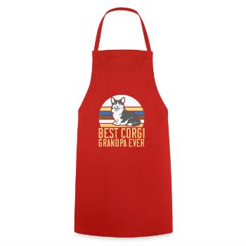 Corgi Gifts for Corgi Lovers - Cooking Apron - red - Front - AI Model Male 185 dark (185cm)