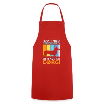 Corgi Gifts for Corgi Lovers - Cooking Apron - red - Front - AI Model Male 185 dark (185cm)