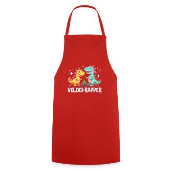 Dinosaur Party Decorations - Cooking Apron - red - Front - AI Model Male 185 dark (185cm)