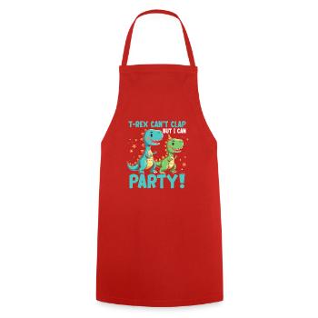 Dinosaur Party Decorations - Cooking Apron - red - Front - AI Model Male 185 dark (185cm)