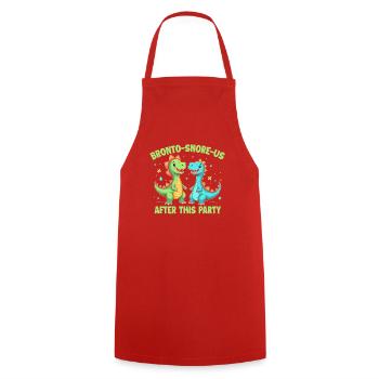 Dinosaur Party Decorations - Cooking Apron - red - Front - AI Model Male 185 dark (185cm)