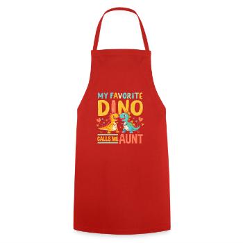 Décorations de fête de dinosaures - Tablier de cuisine - rouge - Devant - AI Model Male 185 dark (185cm)