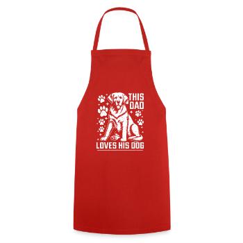 Dog Dad Gifts for Men - Kochschürze - Rot - Vorne - AI Model Male 185 dark (185cm)