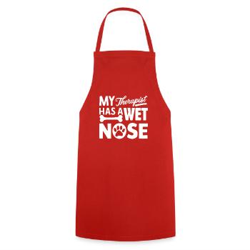 Dog Dad Gifts for Men - Kochschürze - Rot - Vorne - AI Model Male 185 dark (185cm)