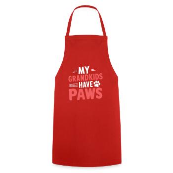 Dog Grandma Gifts - Cooking Apron - red - Front - AI Model Male 185 dark (185cm)