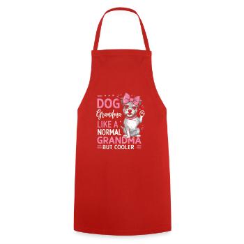 Cadeaux de grand-mère pour chien - Tablier de cuisine - rouge - Devant - AI Model Male 185 dark (185cm)