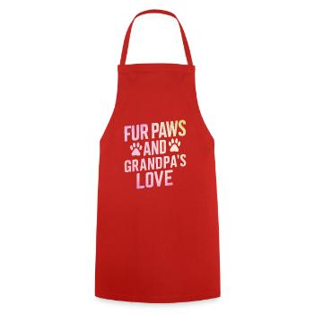 Dog Grandpa Gifts - Cooking Apron - red - Front - AI Model Male 185 dark (185cm)