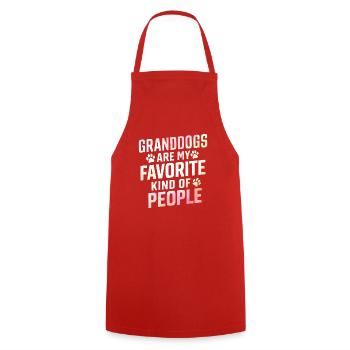 Cadeaux de grand-père chien - Tablier de cuisine - rouge - Devant - AI Model Male 185 dark (185cm)