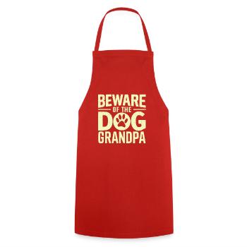 Dog Grandpa Gifts - Cooking Apron - red - Front - AI Model Male 185 dark (185cm)