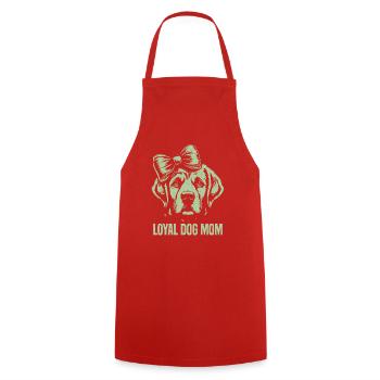 Dog Mom Gifts for Women - Kochschürze - Rot - Vorne - AI Model Male 185 dark (185cm)