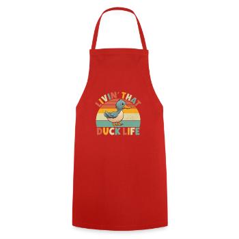 Cadeaux de canard pour les amateurs de canard - Tablier de cuisine - rouge - Devant - AI Model Male 185 dark (185cm)