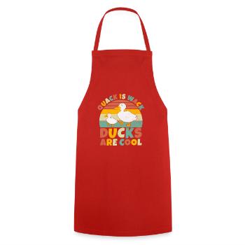 Cadeaux de canard pour les amateurs de canard - Tablier de cuisine - rouge - Devant - AI Model Male 185 dark (185cm)