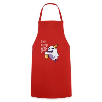 Halloween Boo Gift - Cooking Apron - red - Front - AI Model Male 185 dark (185cm)