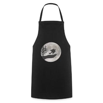 Flying squirrel drawing - Cooking Apron - black - Front - AI Model Male 185 dark (185cm)