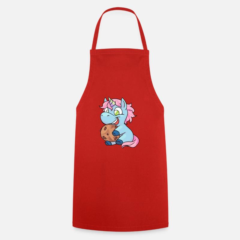 Unification gift for unicorners - cookie - Cooking Apron - red