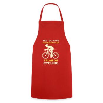 Funny Biking Road Bike Bicycle Wheel Gift - Cooking Apron - red - Front - AI Model Male 185 dark (185cm)